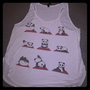 🖤OBOE🐼Panda doing Yoga Poses Tank🐼